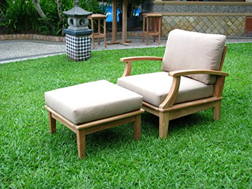 WholesaleTeakFurniture Luxurious 2 Piece Teak Lounge Chair Set - Somer Collection