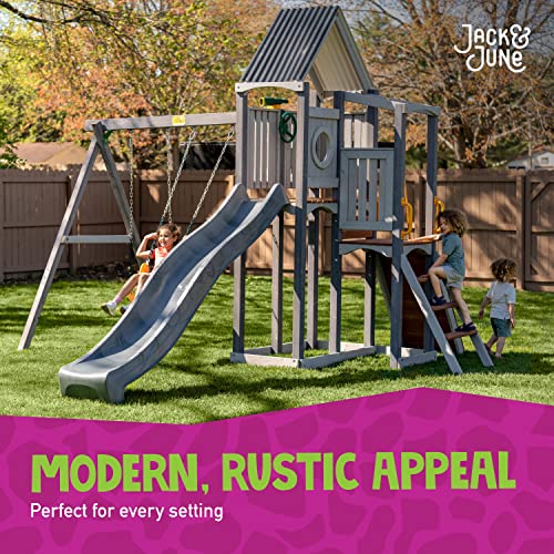 Jack and June Haven II Cedar Swingset Playground Equipment