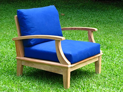 WholesaleTeak Somer 6 Piece Teak Sofa Chair Set with 4 Lounge Chairs & 2 Side Tables