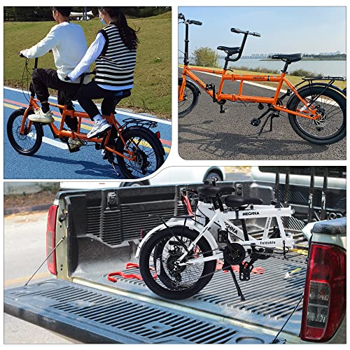 GOJLEX Foldable Tandem Bike 20”City Folding Bicycle White