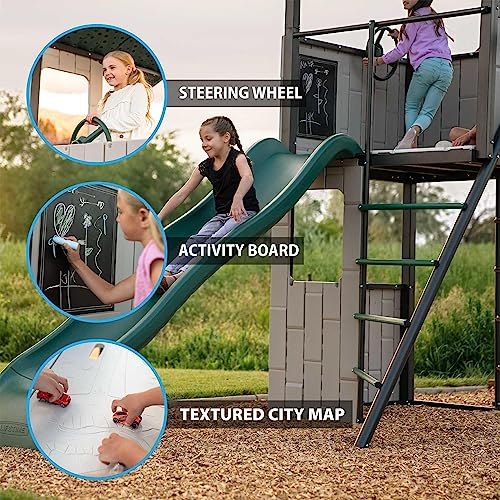 Lifetime Adventure Clubhouse Swing Set Playset Earthtone