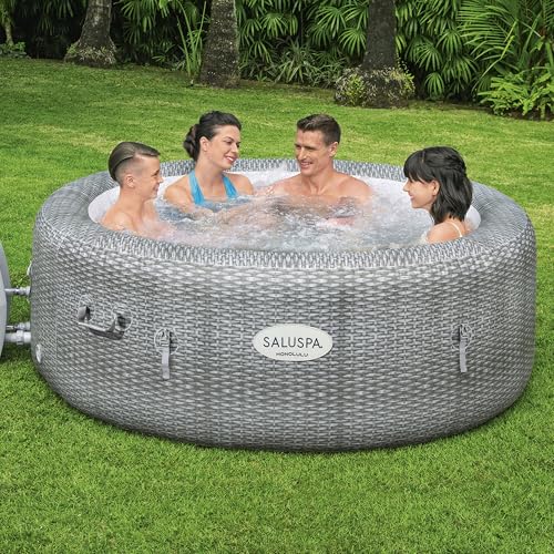 Bestway Coleman Honolulu AirJet Inflatable Hot Tub with EnergySense Cover Gray