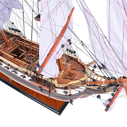 Old Modern Handicrafts USS Constellation Ship Model Red