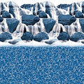 Smartline Waterfall 18-Foot-by-33-Foot Oval Liner | Overlap Style | 48-to-52-Inch Wall Height | 25 Gauge Virgin Vinyl | Designed for Steel Sided Above-Ground Swimming Pools Waterfall