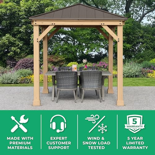 Yardistry 8 x 8 Meridian Gazebo Brown