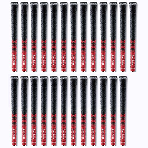 Golf Pride New Decade Multicompound MCC Golf Grip Bundle (25 Piece) Red