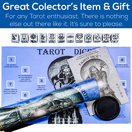Hengulus Finely Etched Tarot Dice Fortune Telling Game Set