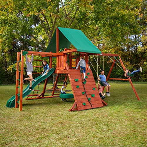 Gorilla Playsets Sun Valley II Wood Swing Set Redwood