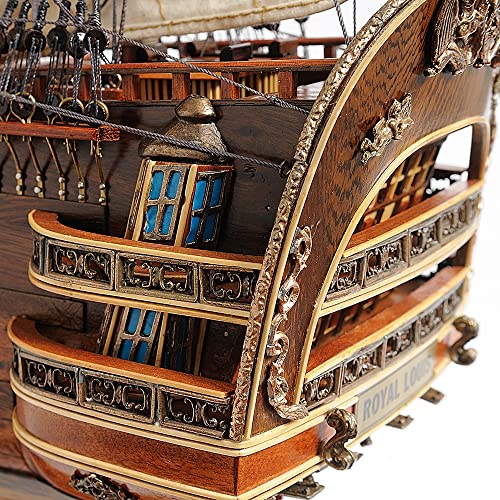 Old Modern Handicrafts Royal Louis Ship Model Natural Wood