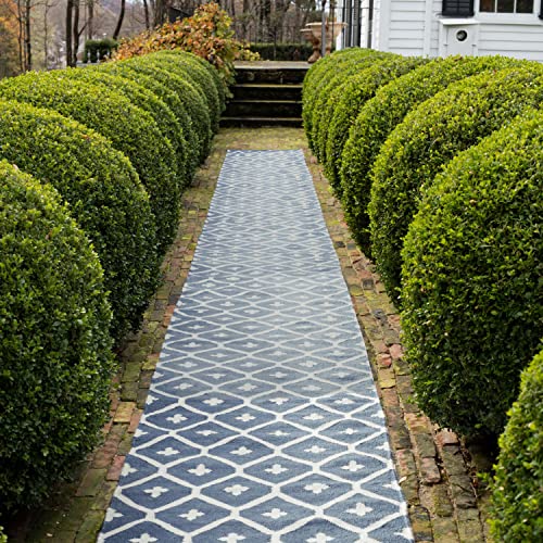 Dash & Albert Elizabeth Indoor/Outdoor Area Rug 5' x 8' Navy