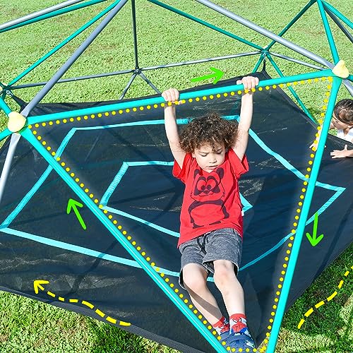 CUAUC 13ft Geometric Dome Climber Play Center Green