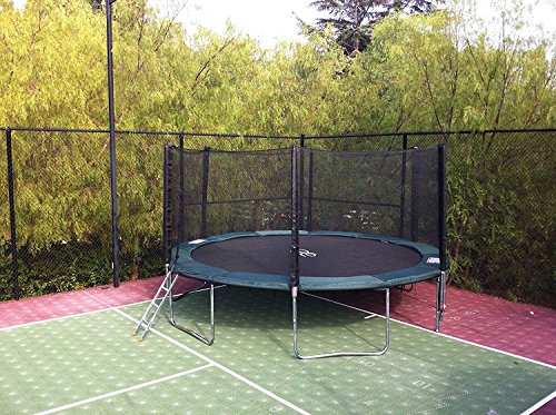 Galactic Xtreme Round Trampoline 16 FT with Net Enclosure Green and Black