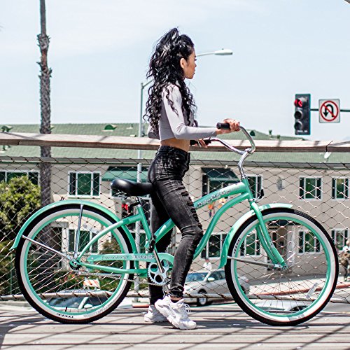 Firmstrong Bella Classic Women's Beach Cruiser Bicycle Mint Green