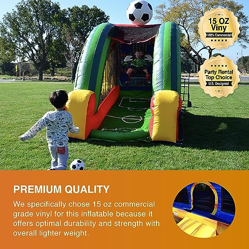 JumpOrange Inflatable Soccer Game with Blower and Foam Ball Soccer