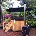MCP Hot Tub Canadian Redwood Cedar 5' Wood-Fired Outdoor Spa Bathtub