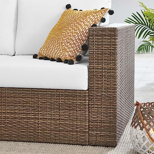 Modway Convene Love Seat Cappuccino White
