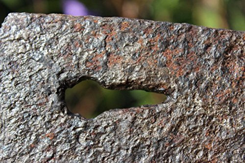Unknown European Medieval German Iron Axe with Key-Shape Hole #12A Black