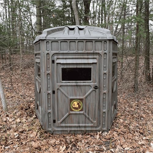 Outta Site Thicket 5-Sided Hunting Blind for 2-3 Persons Hard-Sided Ground Blind - Thicket Oak