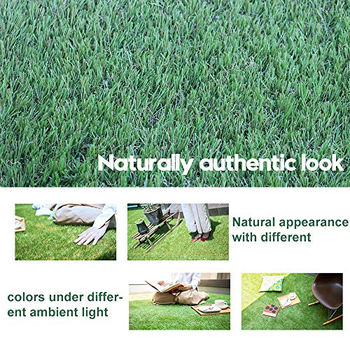 WarmShe Artificial Grass Turf 12FT x 61FT Natural