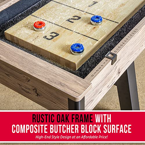 GoSports Premium Shuffleboard Table Brown
