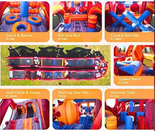 JumpOrange Shadow Obstacle Course Bounce House Inflatable with Blower Piece 6