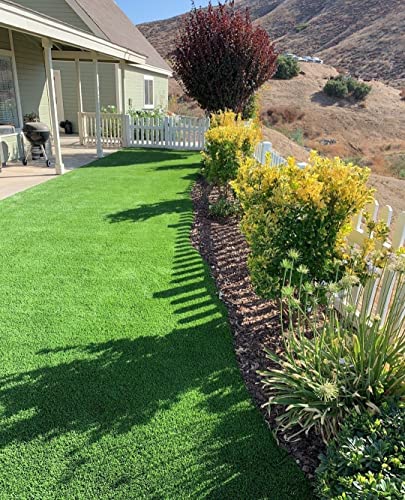 Generic Luxurious Realistic Artificial Grass Turf Roll for Outdoor Indoor Lawn - Pine-green & Bamboo-green (12 x 78)