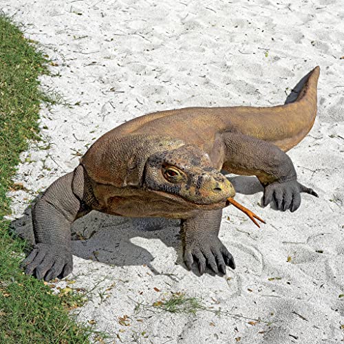 Design Toscano Grand-Scale Wildlife Komodo Dragon Statue Full Color