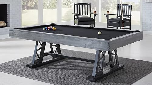 Empire USA Plank & Hide Amber Billiard Pool Table Charcoal