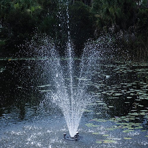 POND BOSS PRO Floating Fountain with Lights 1/2 HP 5000 GPH Pump Black