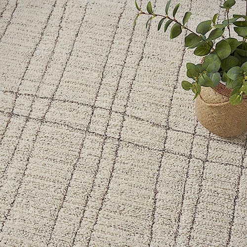 Nourison Andes Abstract Area Rug 9' x 12' Ivory Grey