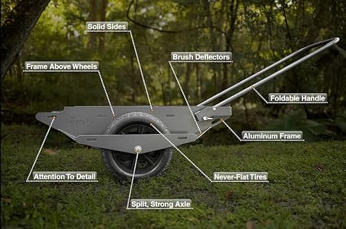 Gray Fox Heavy Duty Game Cart Hauler for Hunting Equipment Gray