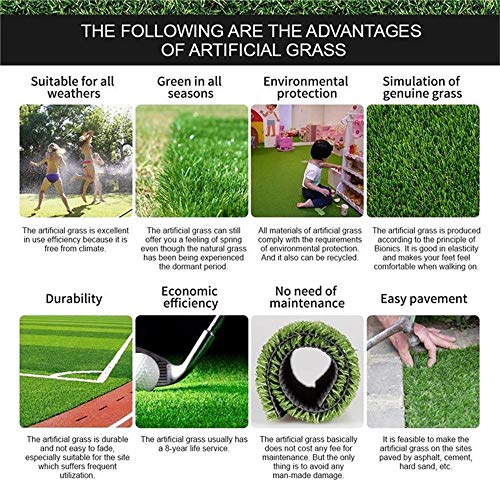 Sigetree Realistic Artificial Grass Turf Green 9FT X 70FT