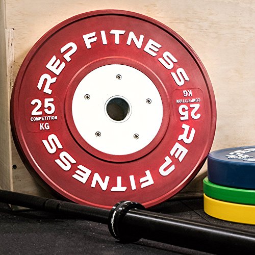 REP Competition Bumper Plates for Olympic Weightlifting 110kg Set Green Blue Red
