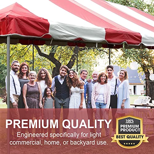 Party Tents Direct 20' x 20' Weekender Canopy Tent with Sidewalls Red