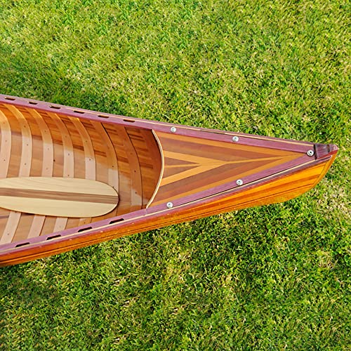 Wooden Boat USA 10-Foot Wooden Canoe with Ribs Curved Bow Natural Wood