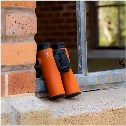 SWAROVSKI OPTIK 8x32 NL Pure Binoculars Orange Bundle with Comfort Strap, Tripod, Backpack, Adapter, Flashlight, and Cleaning Kit