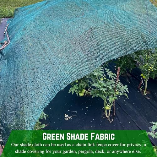 Farm Plastic Supply Shade Cloth with Grommets 65% Green 12' x 300'