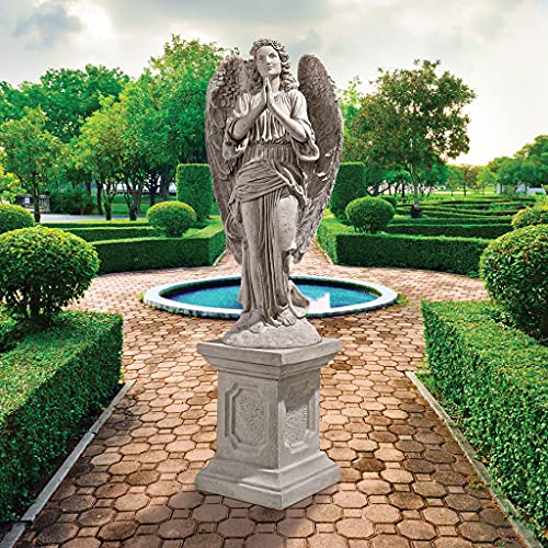 Design Toscano Grand Basilica Praying Angel Garden Statue Antique Stone