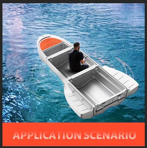 JYXKART Folding Fishing Kayak Dinghy Boat with Storage Gray