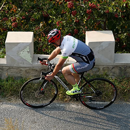 EUROBIKE XC550 Road Bike 21 Speed Women's Bicycle Disc Brake 700C Commuter Bike 54cm-32 Spoke