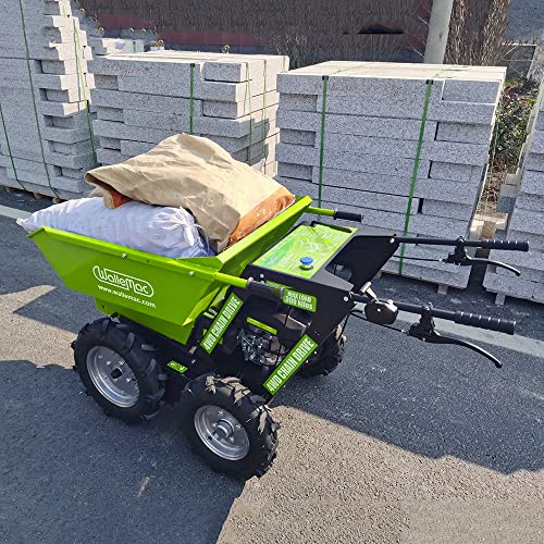 Wallemac Compact All Terrain Wheelbarrow 550lbs Gas Powered Green