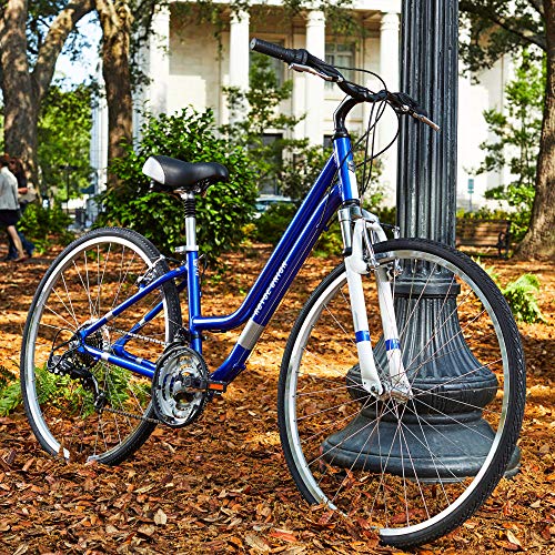 ROYCE UNION RMY 700c Womens 21-Speed Hybrid Comfort Bike 17" Aluminum Frame Pearl Blue