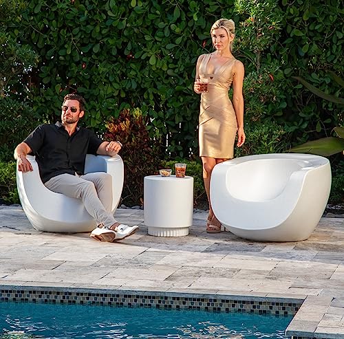 REZVANI FURNITURE STUDIO Tenjam Moon Chair Set of Two for Pool Lounge in Made-to-Order Colors