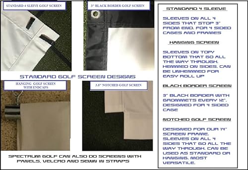 SPECTRUM GOLF SIMULATORS Golf Impact Screen Poly Spacer White