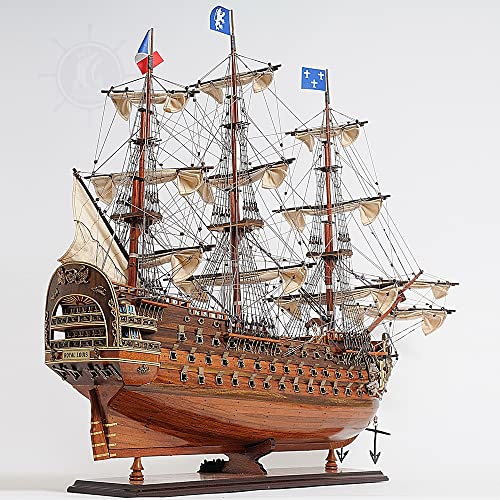 Old Modern Handicrafts Royal Louis Ship Model Natural Wood