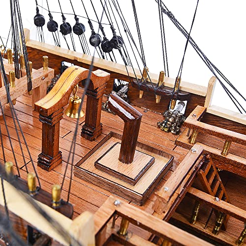 Old Modern Handicrafts USS Constellation Ship Model Red
