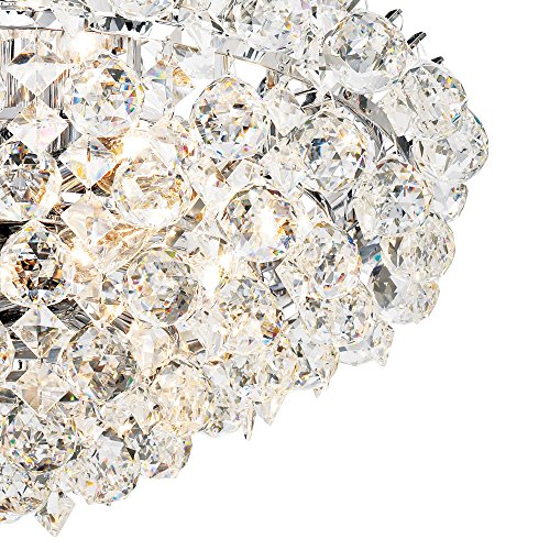 Vienna Full Spectrum Essa Chrome Pendant Chandelier 20" Wide Silver