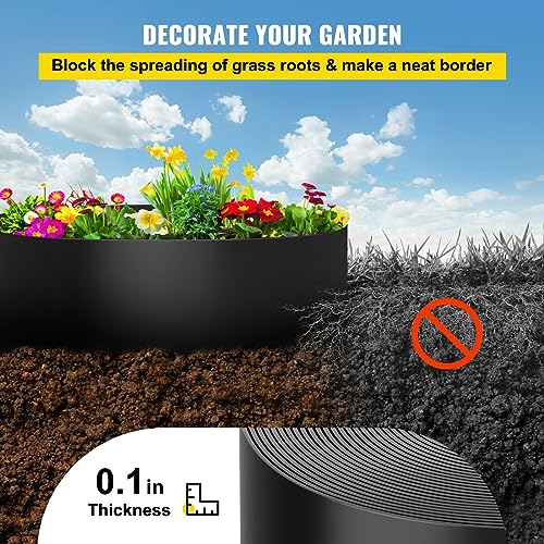WACTO Flexible Landscape Edging 10" Depth 300 ft Recycled HDPE Black