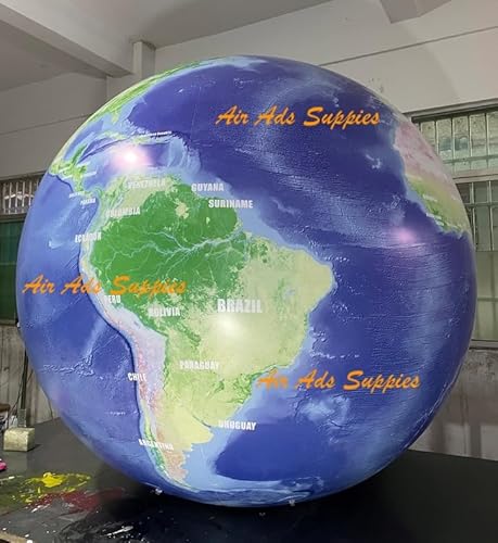 Air-Ads Supplies 6.5ft Giant Inflatable Globe Map Balloon Blue