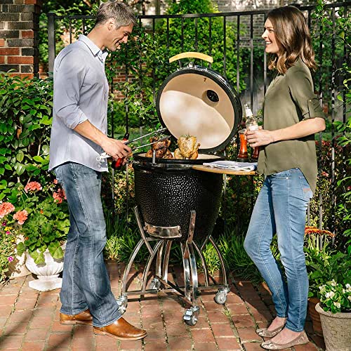 COYOTE OUTDOOR LIVING Coyote Asado Freestanding Ceramic Cooker Smoker and Grill Black